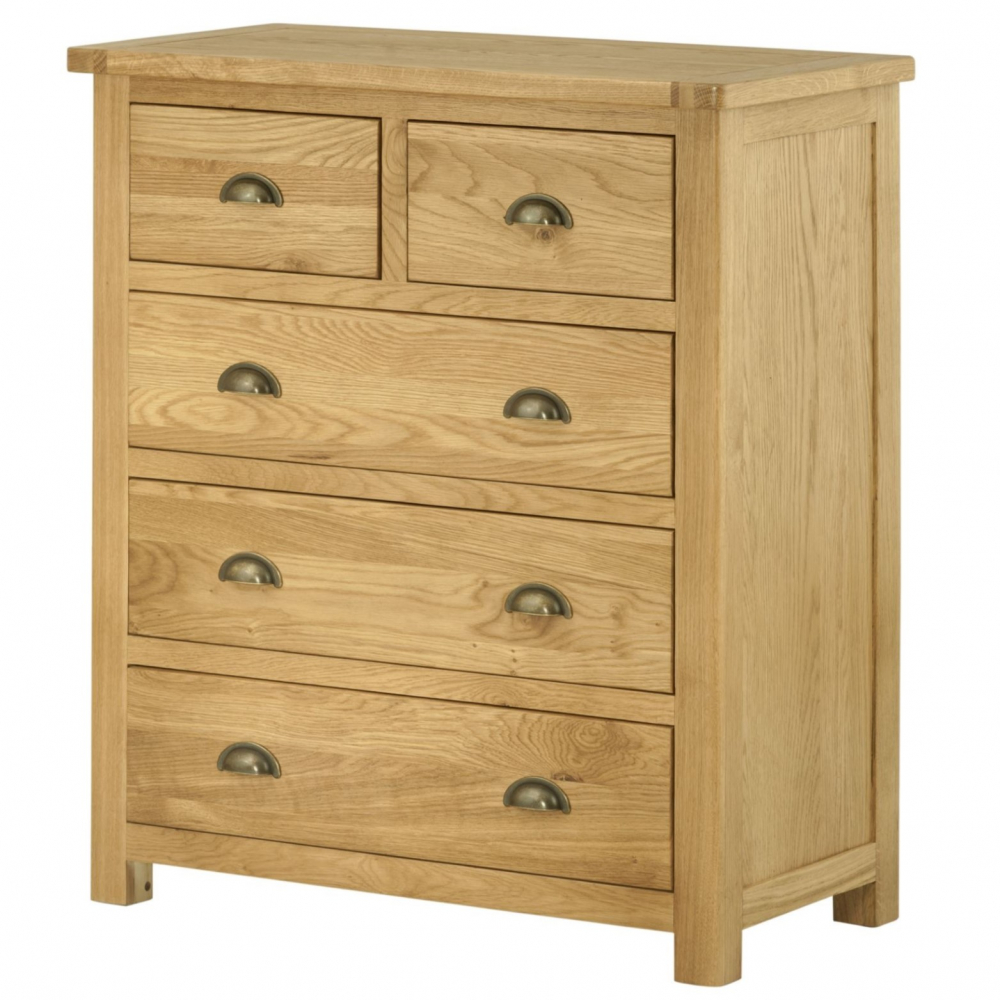 Cotswold 2 over 3 Chest - Oak