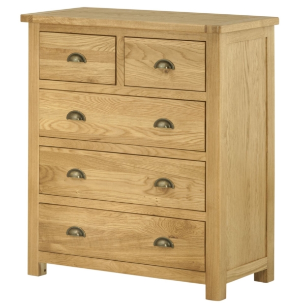 Cotswold 2 over 3 Chest - Oak
