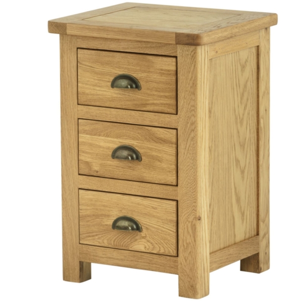 Cotswold 3 Drawer Bedside - Oak