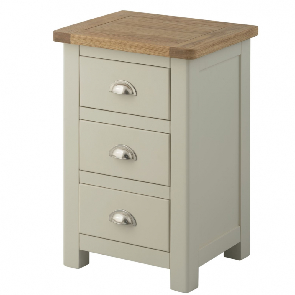 Cotswold 3 Drawer Bedside - Stone