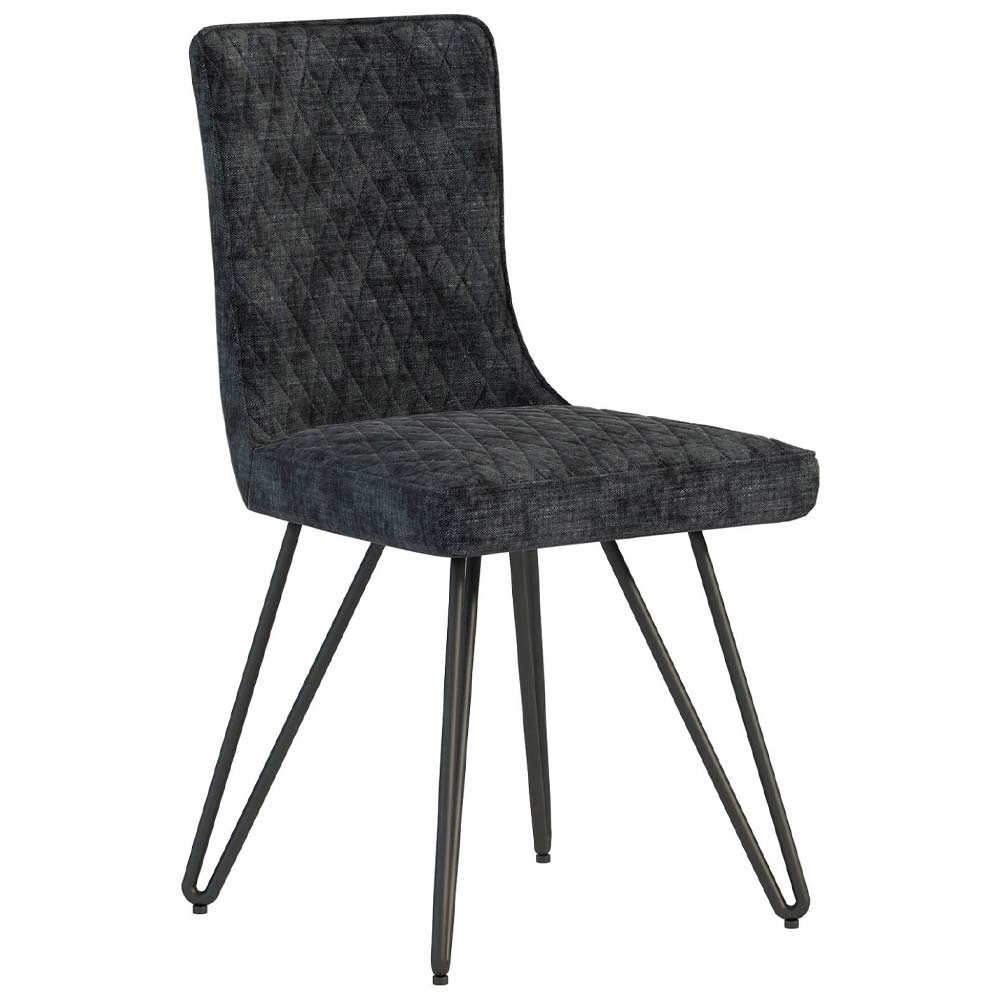 Fusion upholstered dining chair in dark grey
