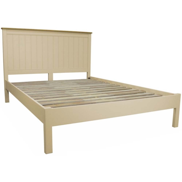 Cream painted oak kingsize bed