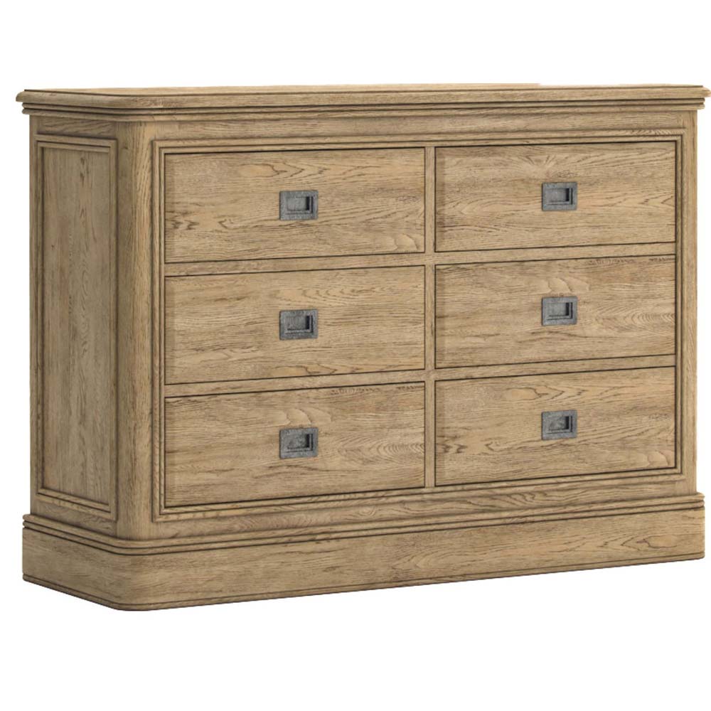 Antique style oak chest of drawers