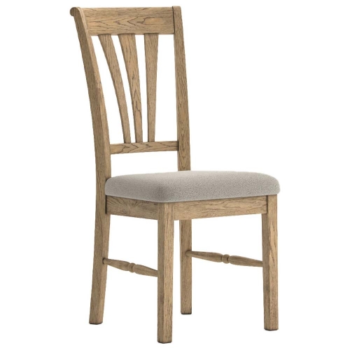 Antique style oak upholstered dining chair