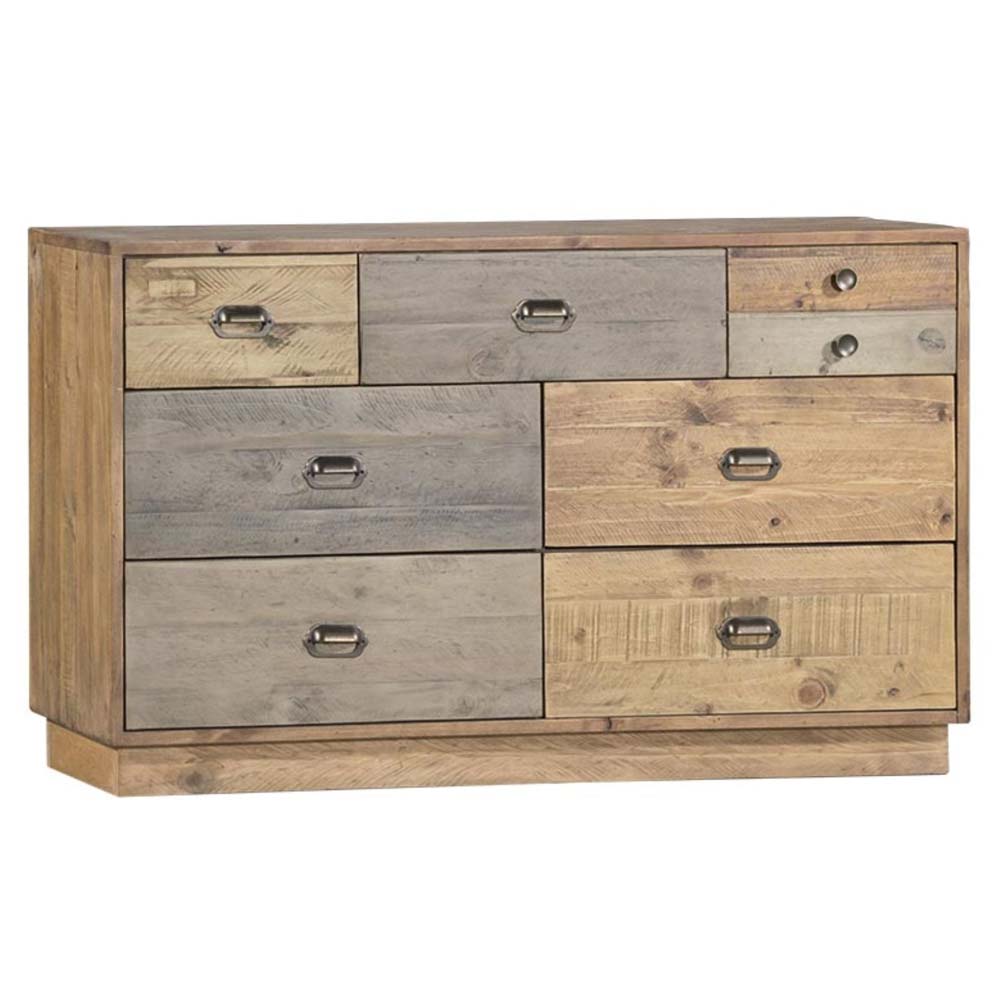 Reclaimed pine 7 drawer chest