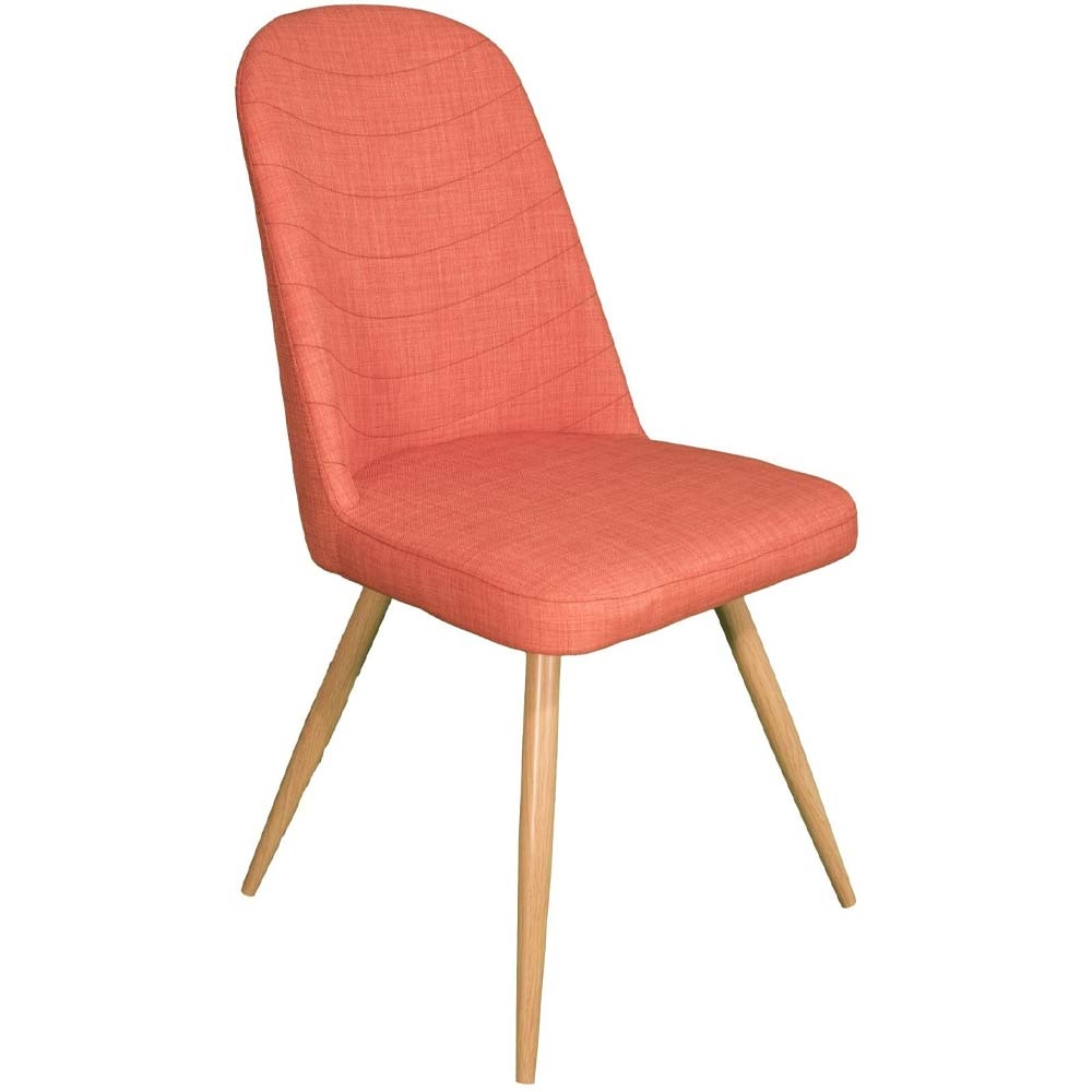 salmon pink dining chair