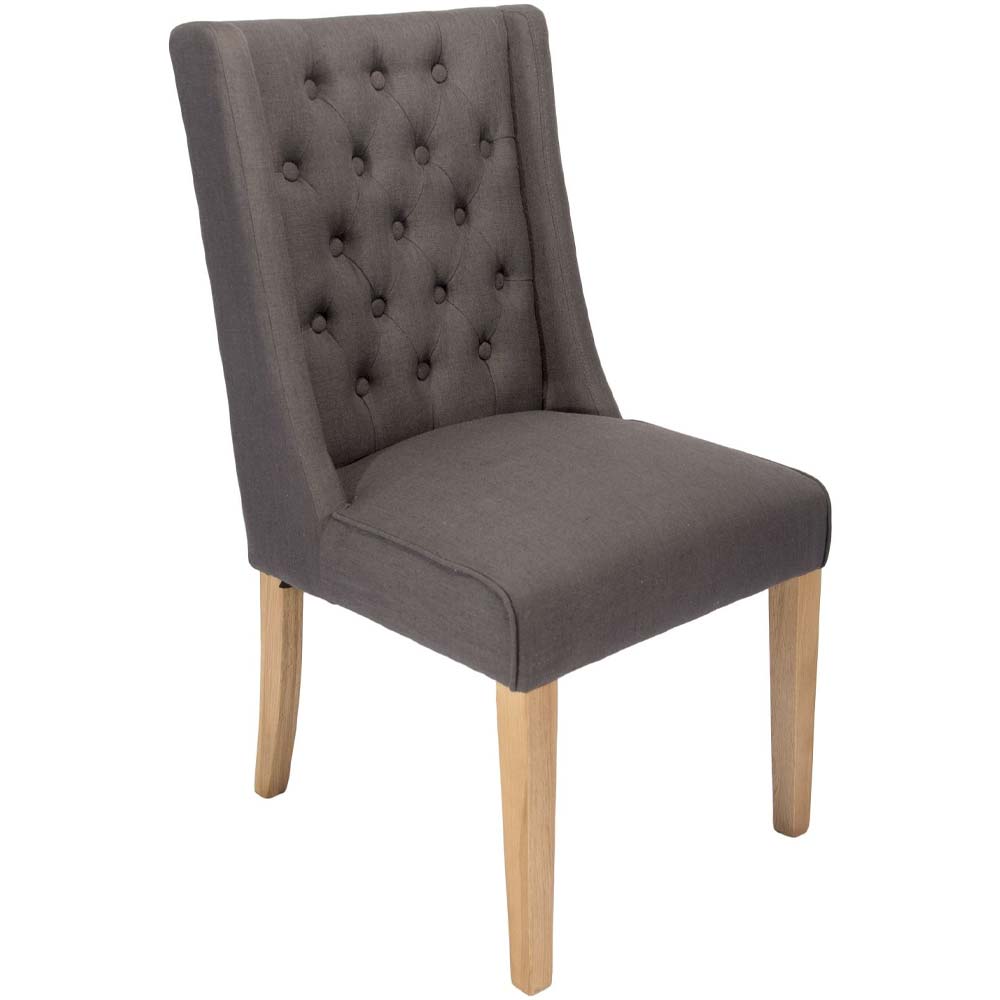 Grey luxury oak dining chair