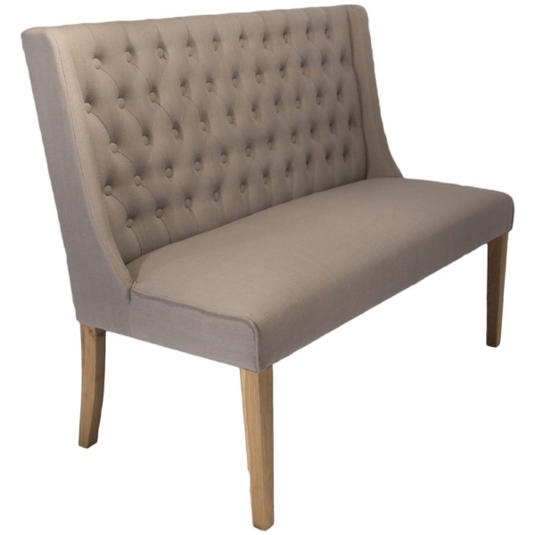 Almond coloured oak bench