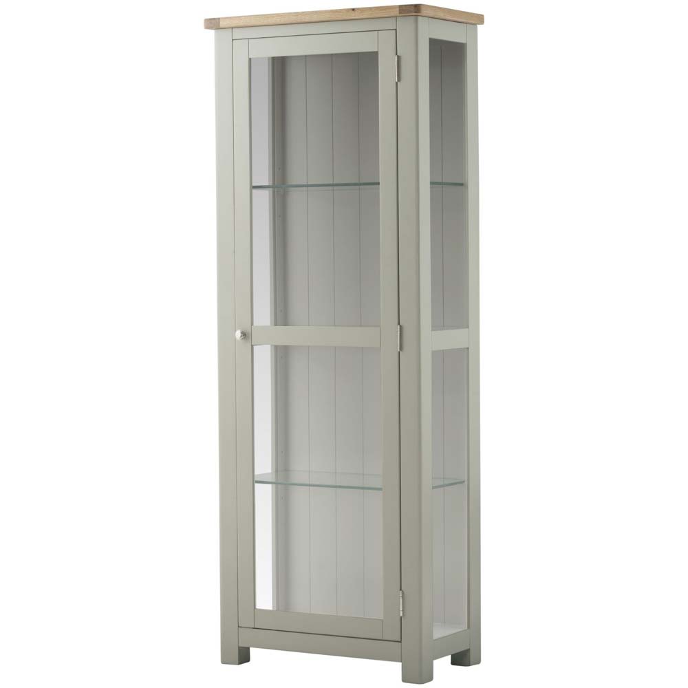 Cotswold Glazed Display Cabinet - Stone