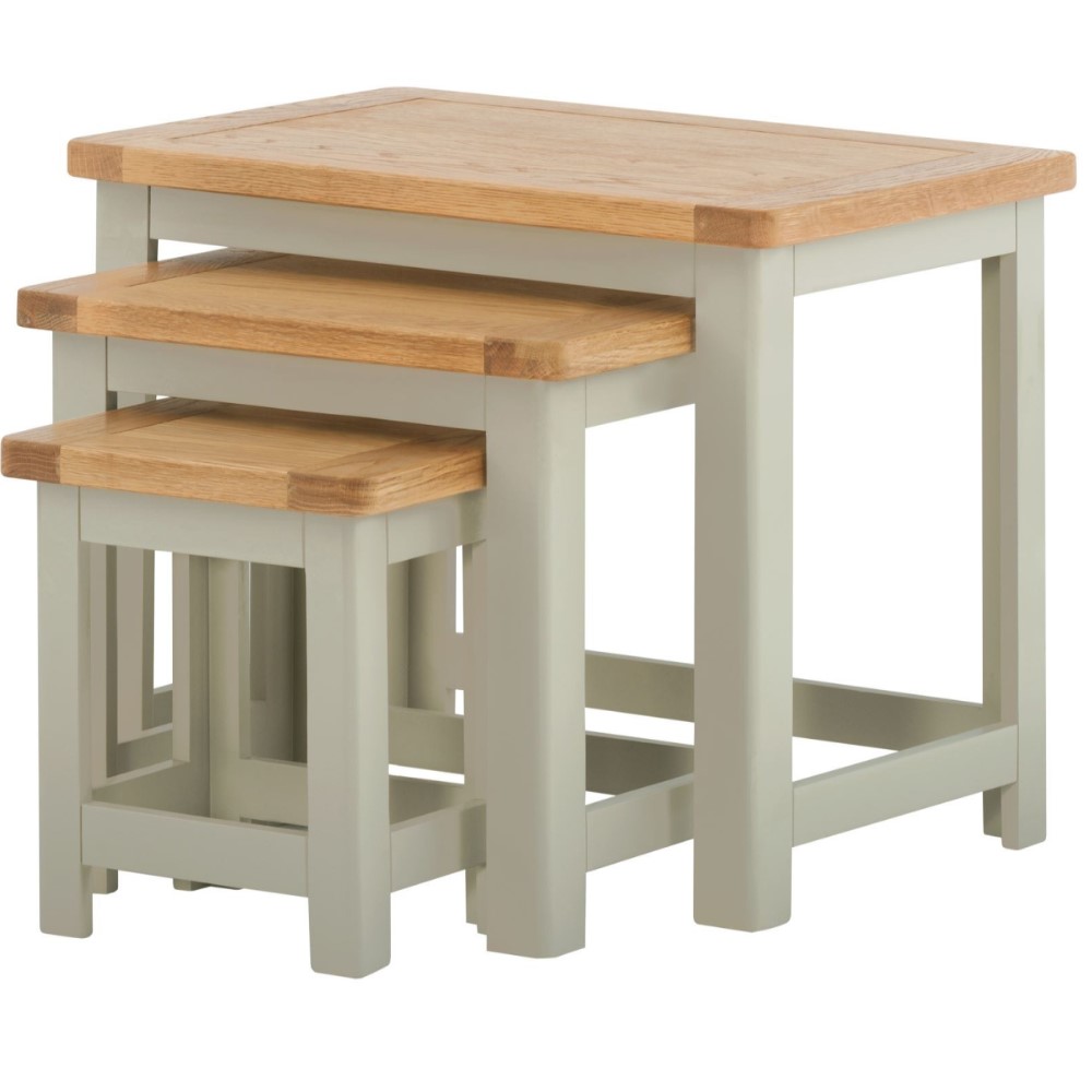 Clearance nest of tables - stone grey
