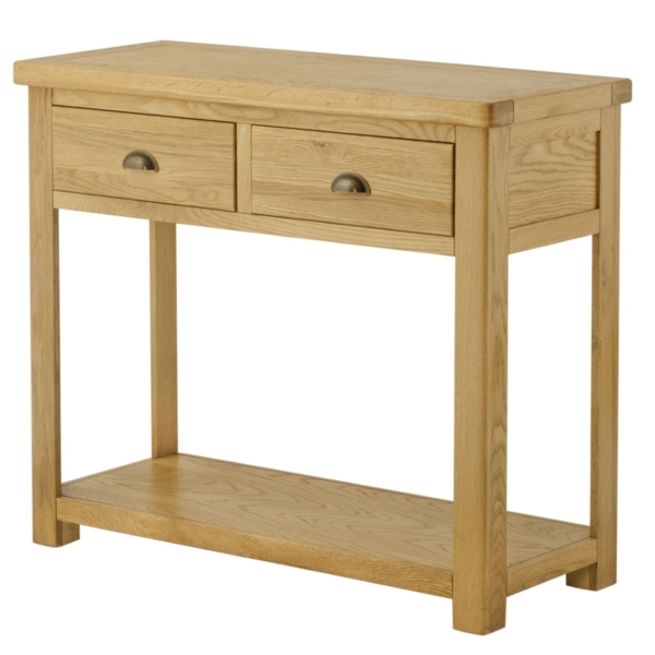 Cotswold 2 Drawer Console Table – 3 Colour Options oak