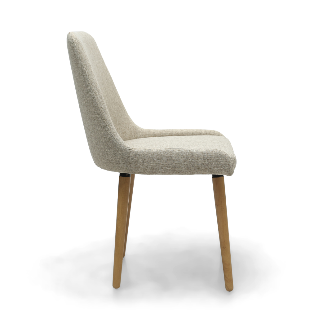 CAPRI FLAX EFFECT NATURAL DINING CHAIR