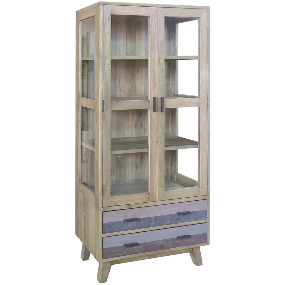 Reclaimed wood display cabinet
