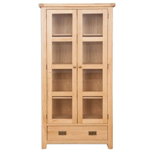 Melbourne Natural Glazed Display Cabinet