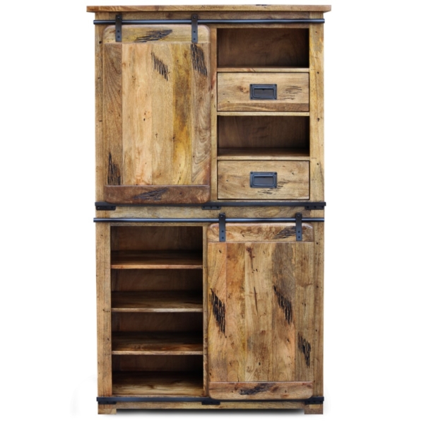 Raipur Mango wood Double Display Unit