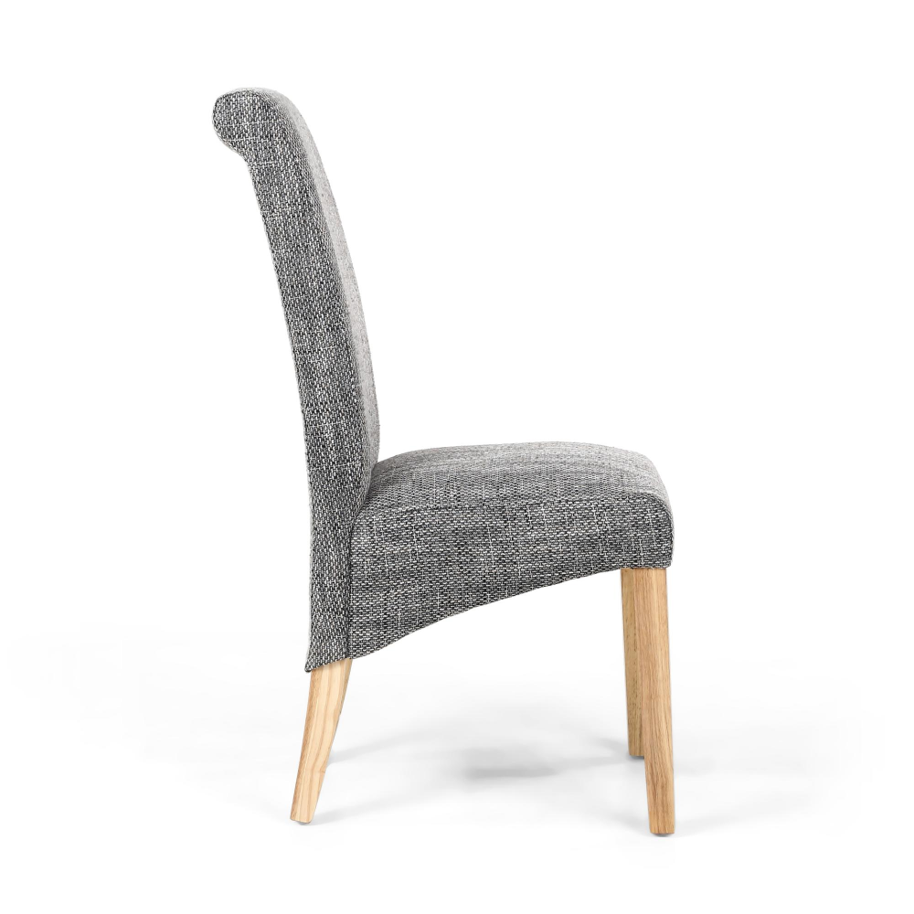 Tweed grey dining room chair