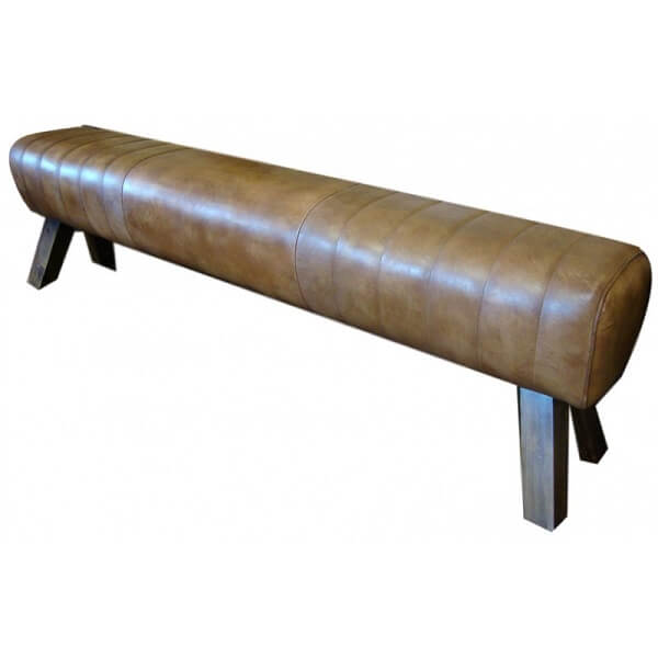 Leather pommel horse bench
