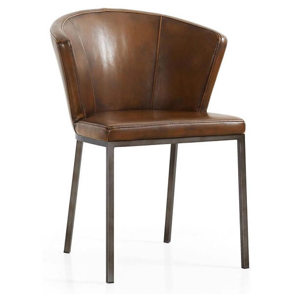 leather back dining chair