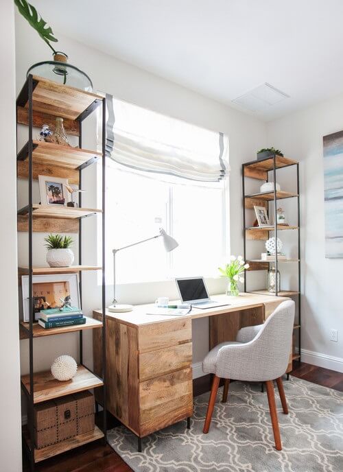 Brightly lit home office