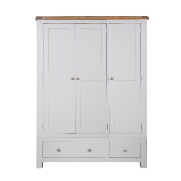 Melbourne French Grey Triple Wardrobe
