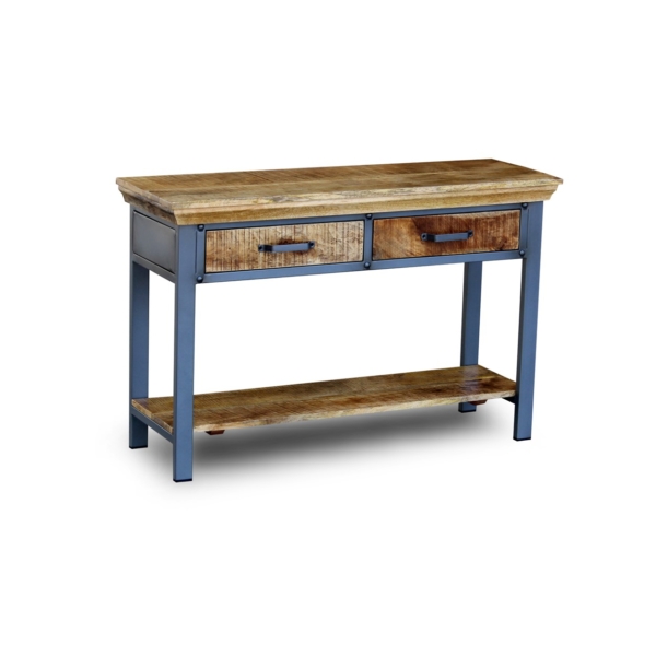 Amereli Mango wood 2 Drawer Console Table