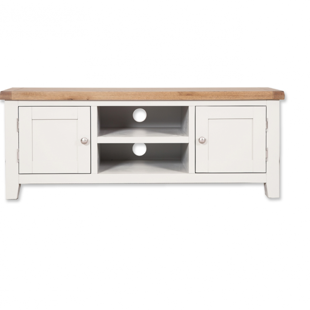 Melbourne White Plasma TV Unit