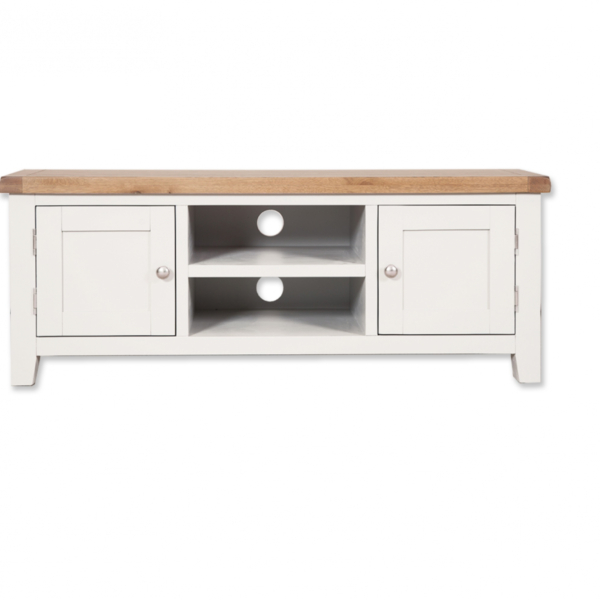 Melbourne White Plasma TV Unit
