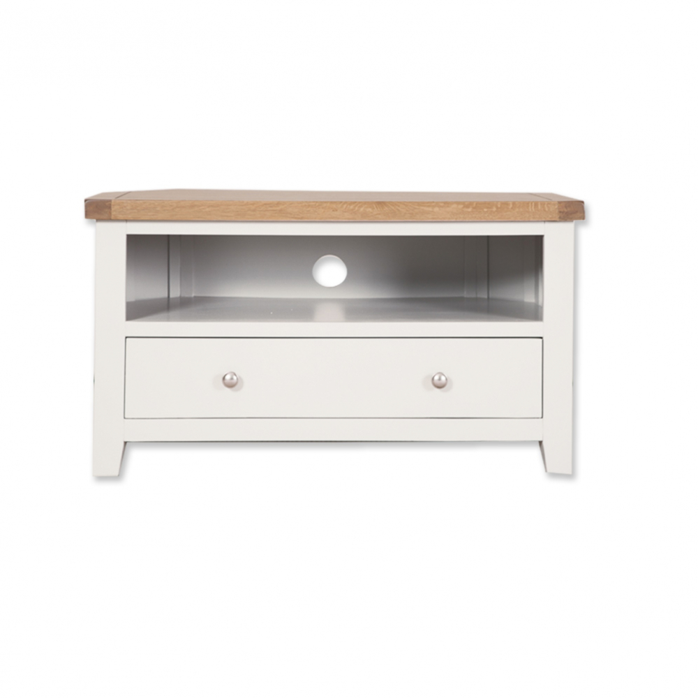 Melbourne White corner TV Unit