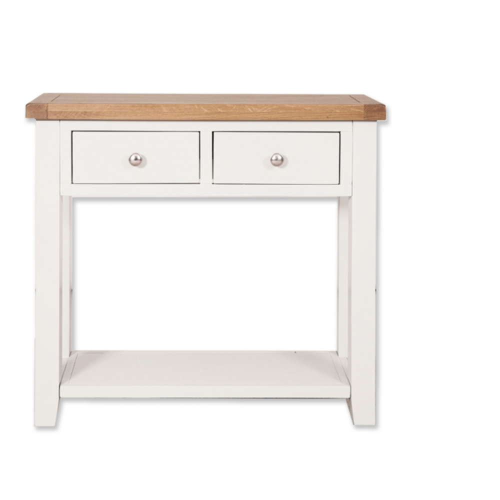 Melbourne White 2 Drawer Console Table