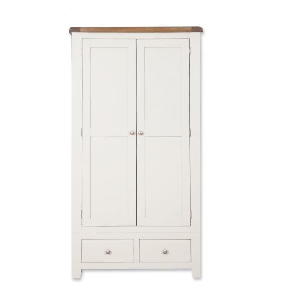 Melbourne White 2 Door 2 Drawer Wardrobe