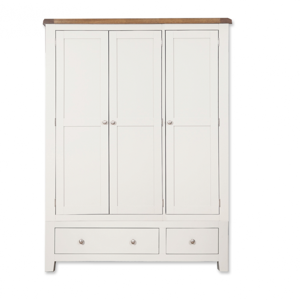 Melbourne White 3 Door Triple Wardrobe