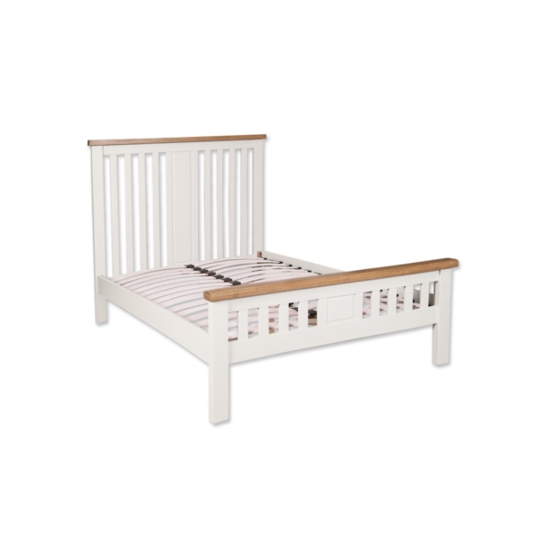 Melbourne White 4'6" Double Bed Frame