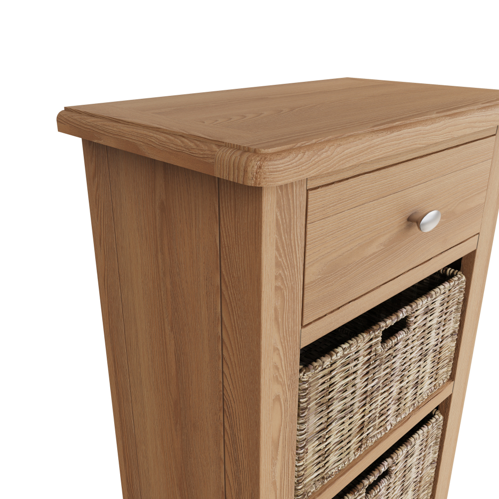 Oxford 1 Drawer 2 Basket Cabinet Oak