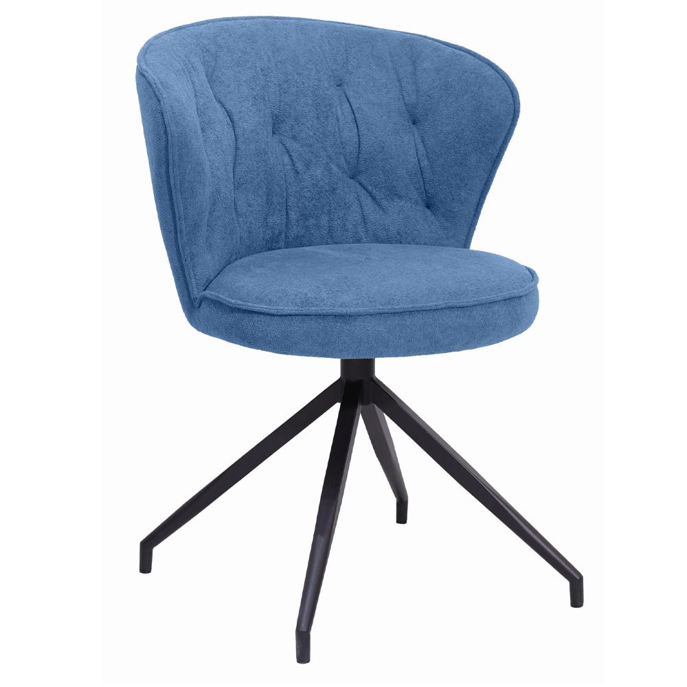Atlas Swivel Dining Chair-Blue
