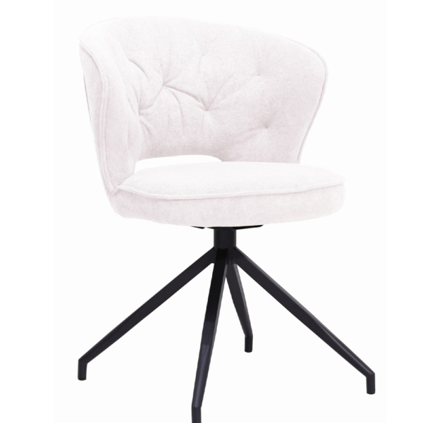 Atlas Open Back Swivel Dining Chair-Natural