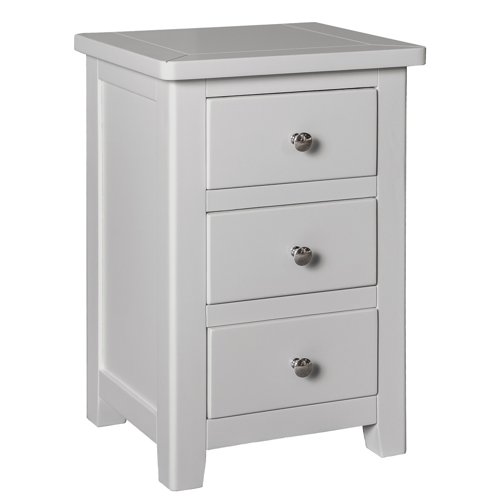 Henley 3 Drawer Bedside Cabinet in grey