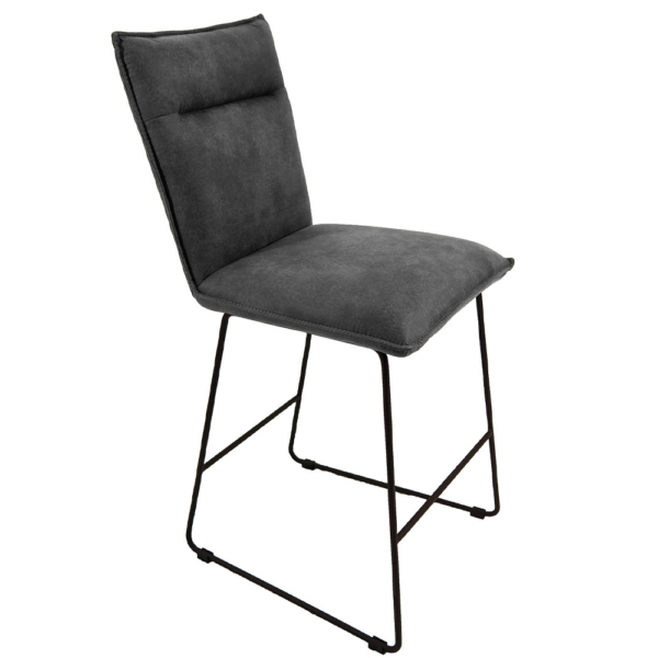 Larson Bar Stool - Grey Suede