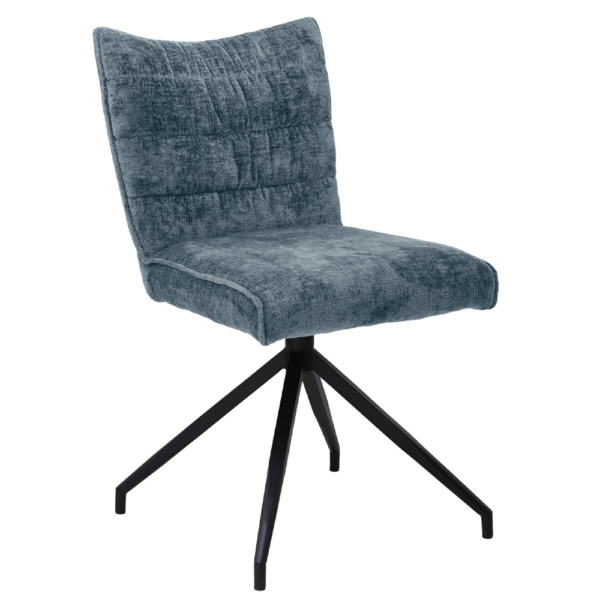 Loki Swivel Dining Chair-Blue