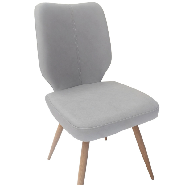 Enka Dining Chair - Light Grey Pu