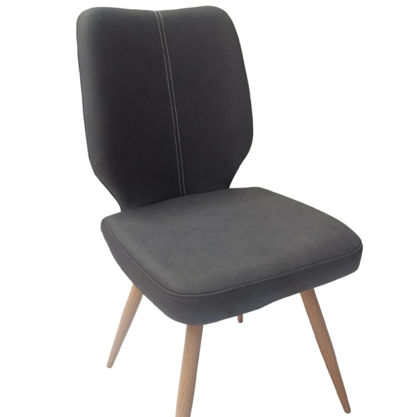 Enka Dining Chair - Dark Grey Pu