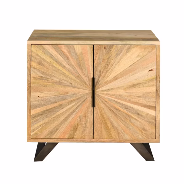 Kodi Hall Sunburst Mango wood Cabinet
