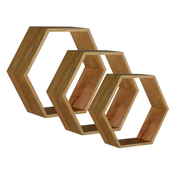 Cube Petite 3-Piece Hex Nesting Shelves / Tables