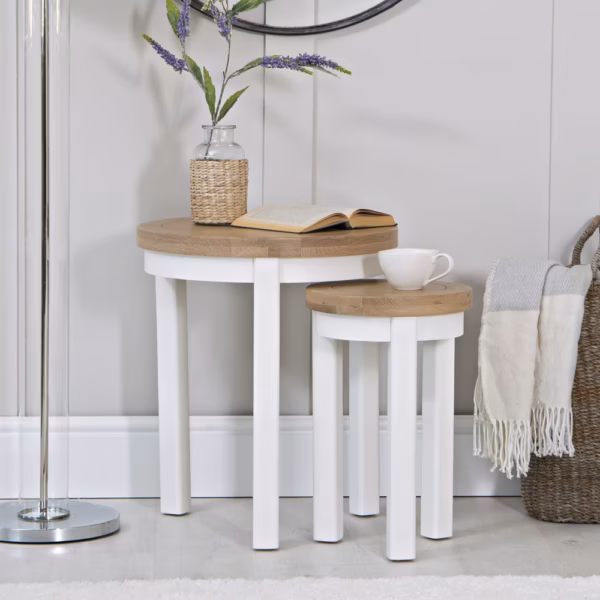 New Cotswold Round Nest Of 2 Tables