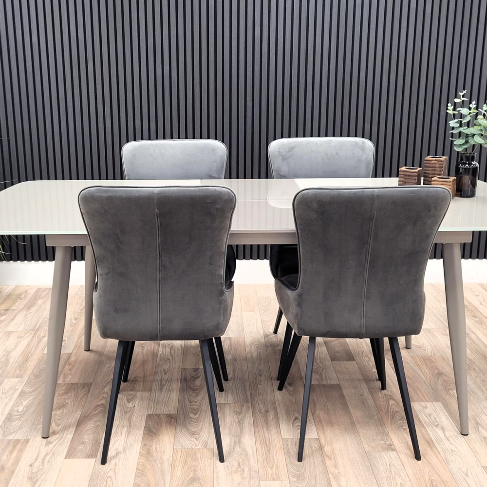 Riva Cappuccino Table & Austin Chairs