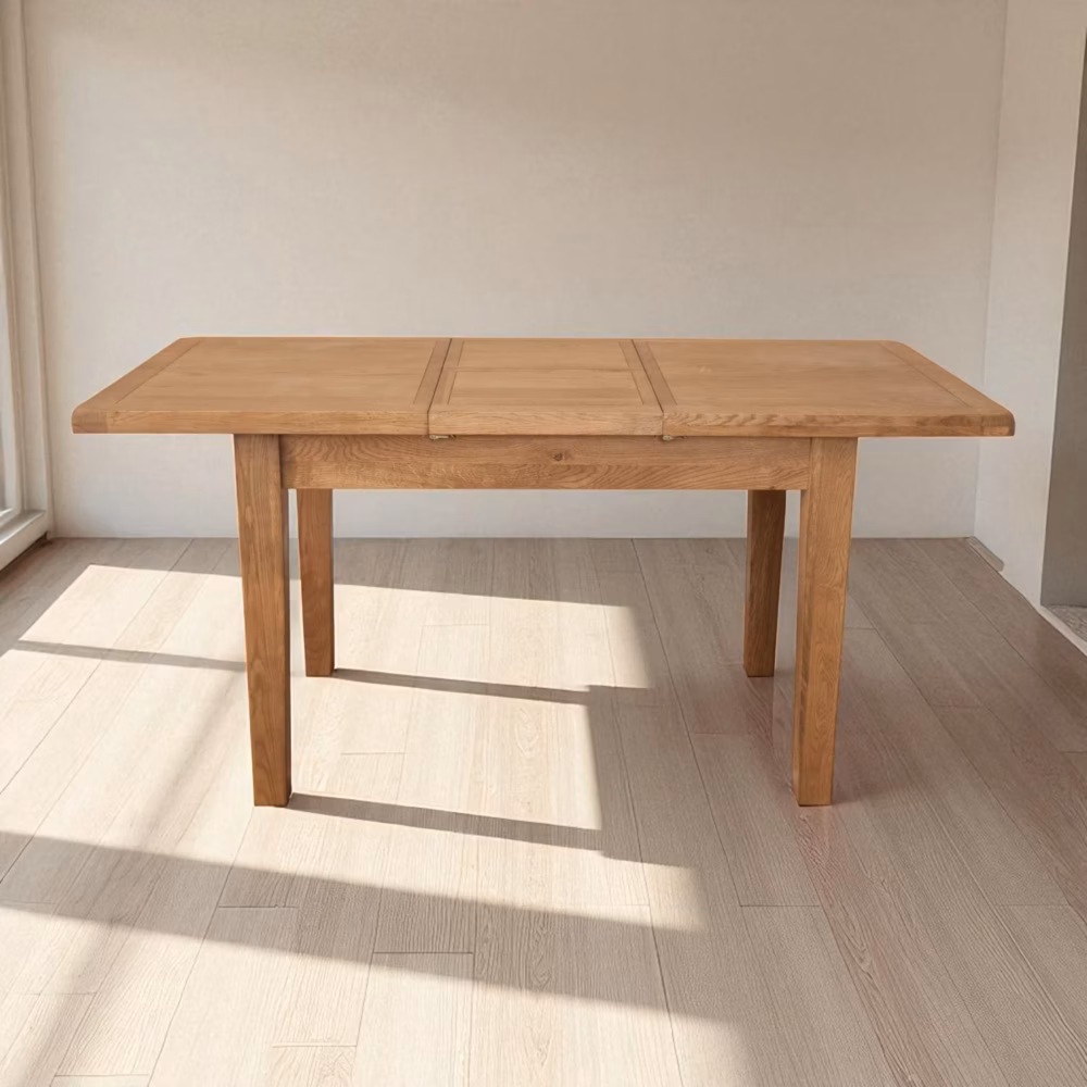 Melbourne Rustic Country Oak Medium Extending Table