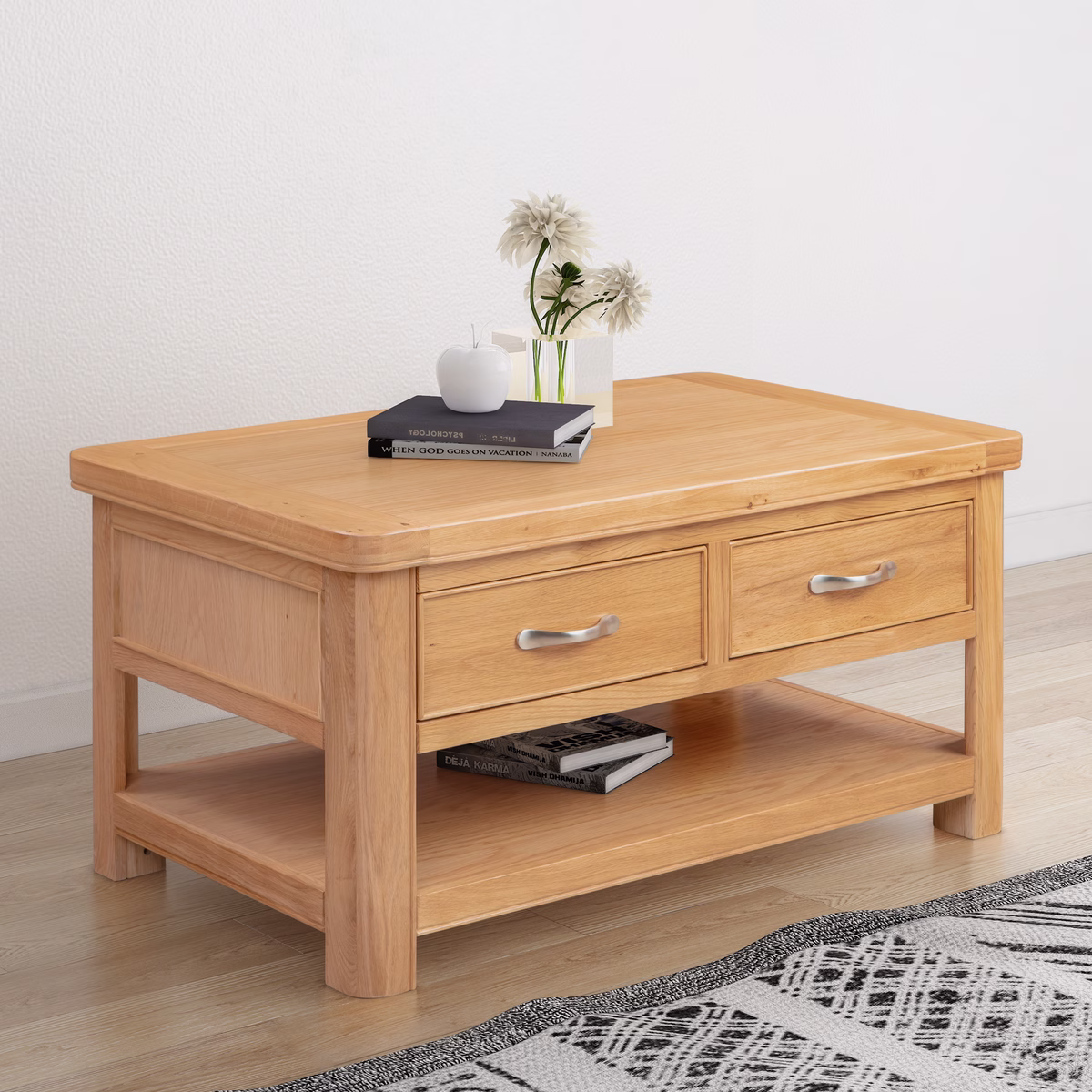 Canterbury Oak Coffee Table with Drawers
