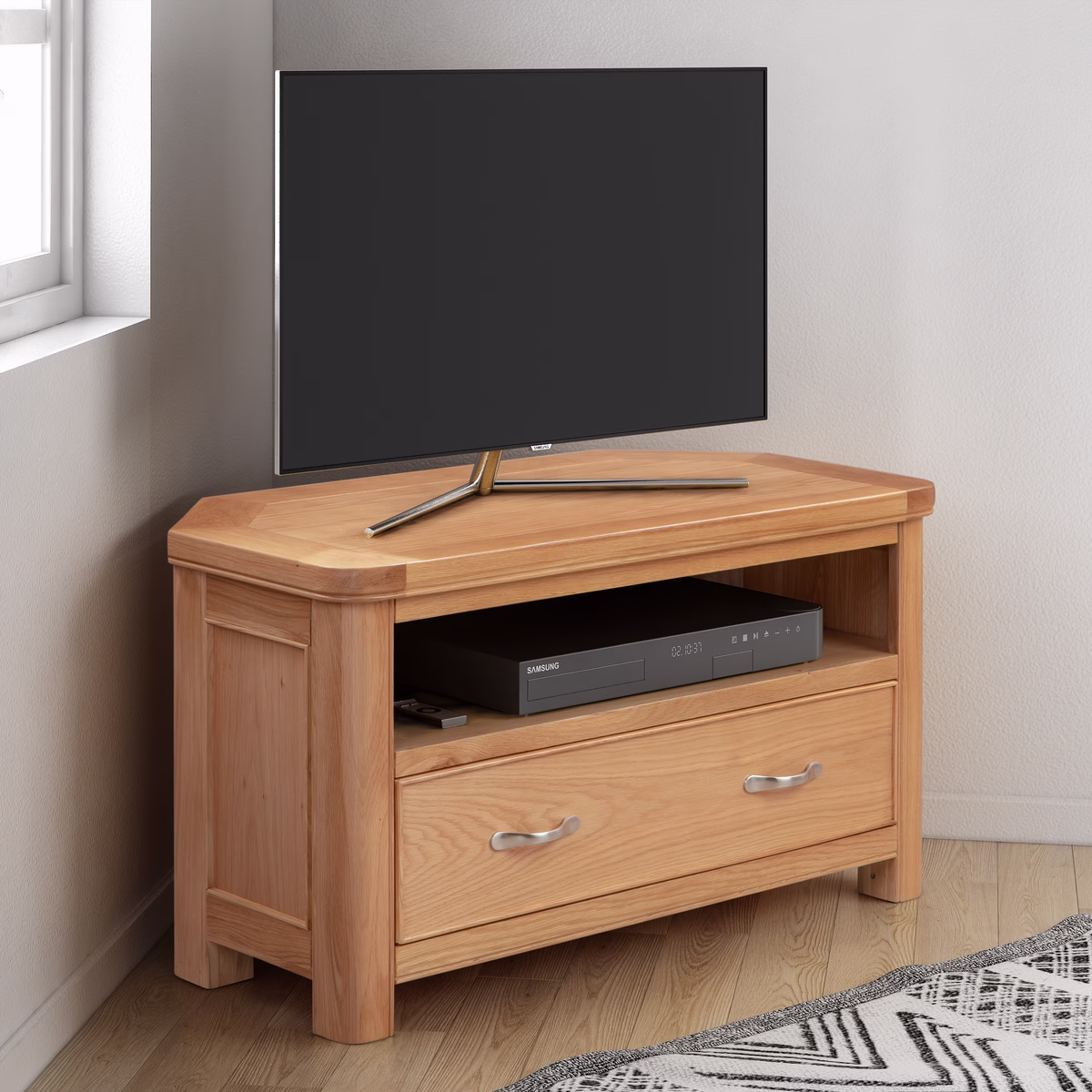 Canterbury Oak Corner TV Unit