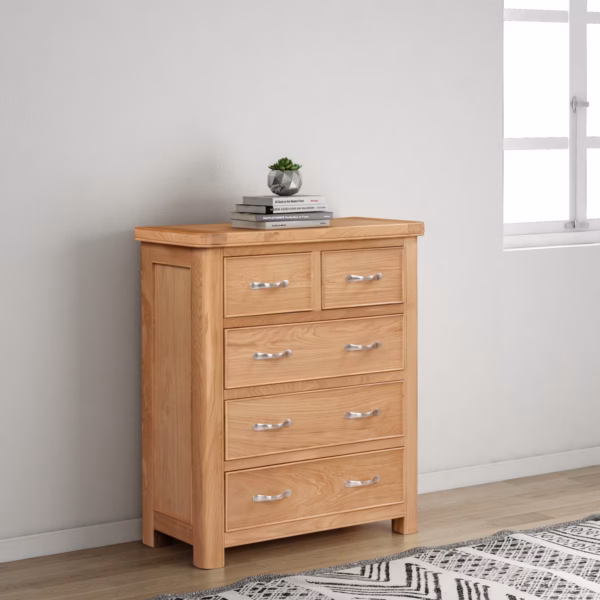 Canterbury Oak Two Over Three Chest of Drawers