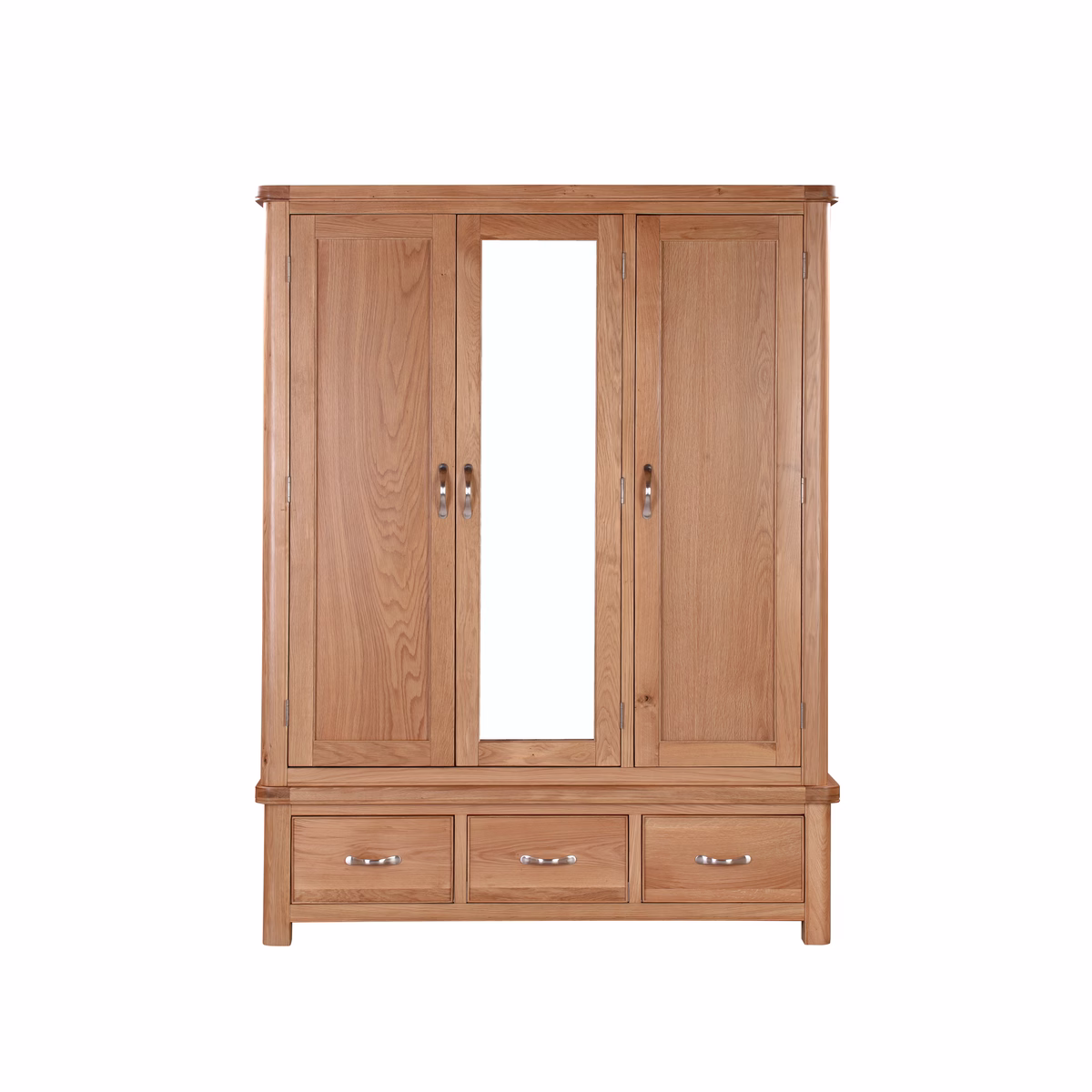Canterbury Oak Triple Wardrobe