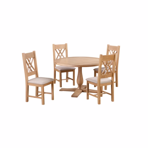 Canterbury Oak Round Dining Table